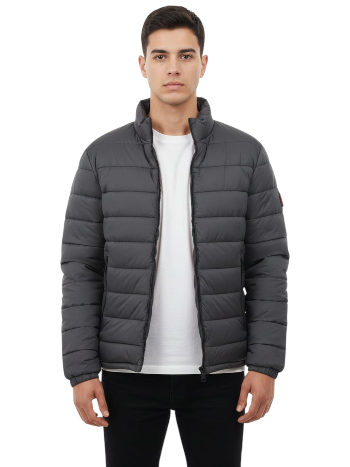 Image for Men's Quilted Jacket,Grey