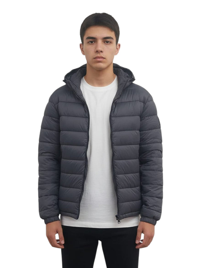 Image for Men's Quilted Jacket,Dark Grey