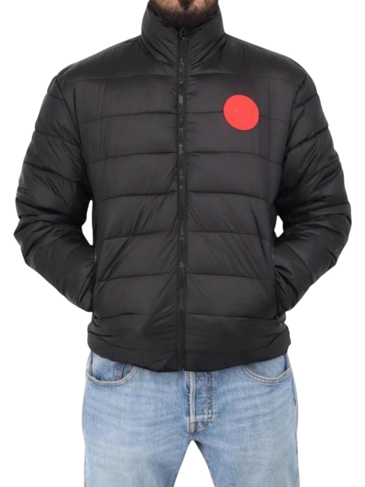 Image for Men's Quilted Jacket,Black