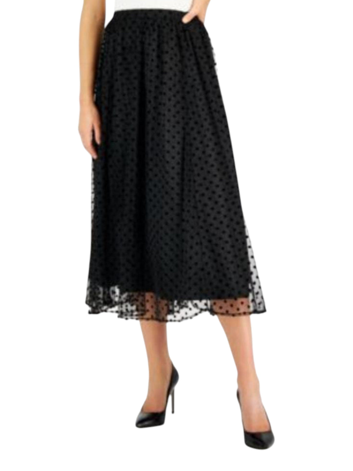 Image for Women's Dotted Skirt,Black