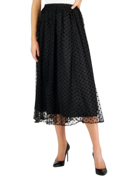 Image for Women's Dotted Skirt,Black