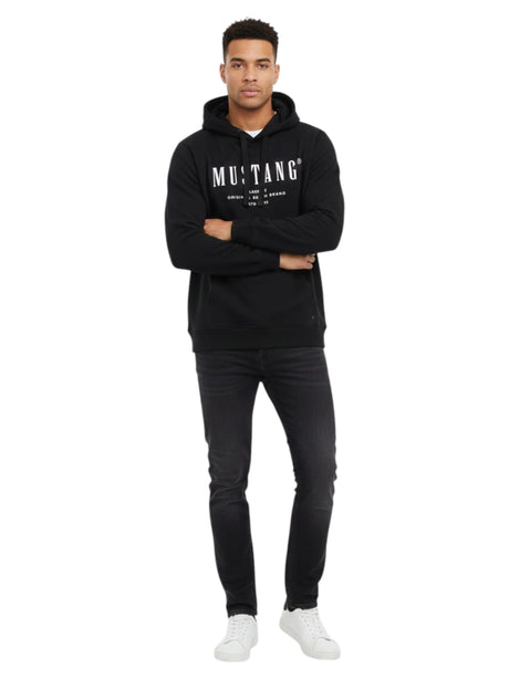 Image for Men's Printed Hoodie,Black