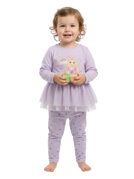 Image for Kid's Girl's Graphic Printed  Pajama Set,Light Purple