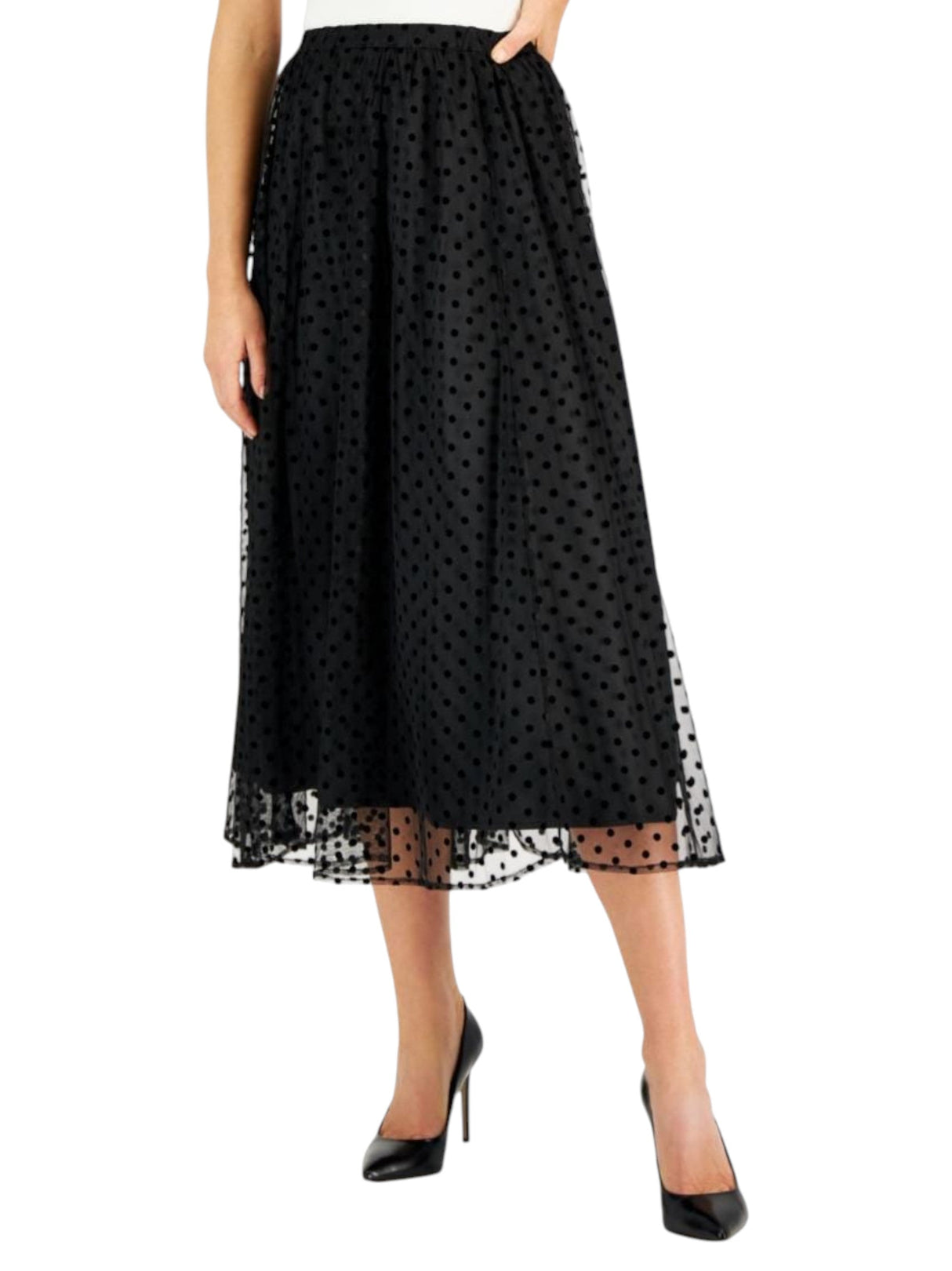 Image for Women's Dotted Skirt,Black