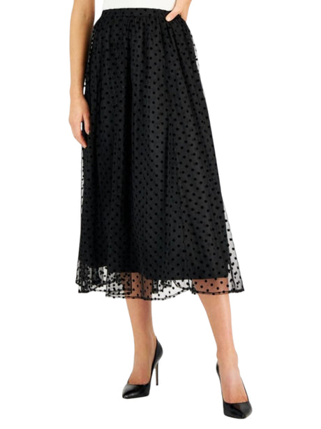 Image for Women's Dotted Skirt,Black