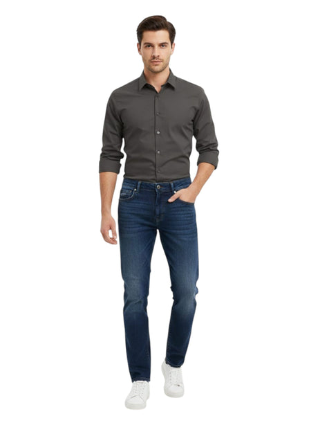 Image for Men's Plain Dress Shirt,Dark Grey