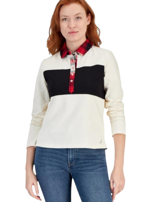 Image for Women's Colorblocked Top,Off White