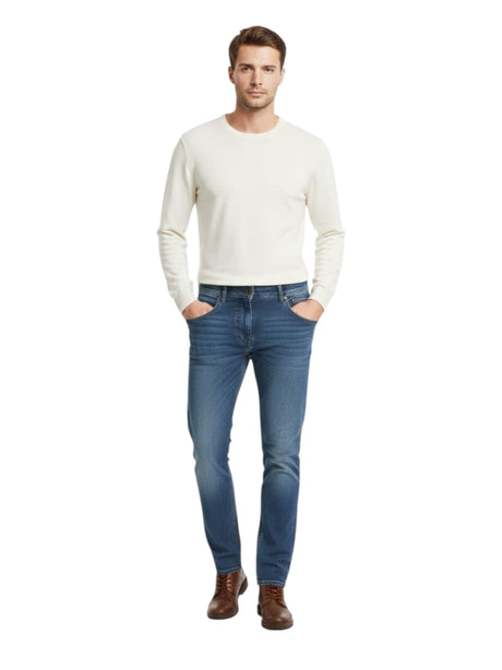 Image for Men's Washed Jeans,Blue