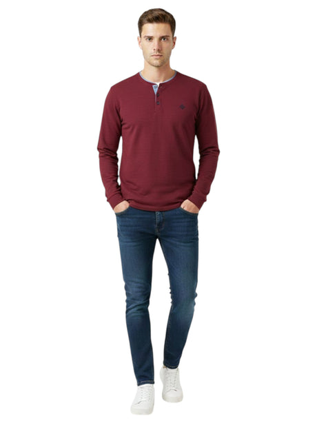 Image for Men's Heather Top,Dark Pink