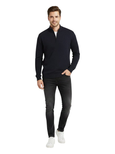 Image for Men's Plain Sweaters,Navy