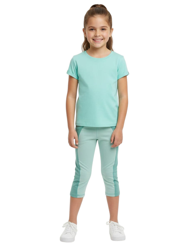 Image for Kids Girl's Colorblocked Legging,Green