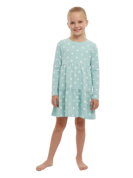 Image for Kids Girl's printed Dress,Light Mint
