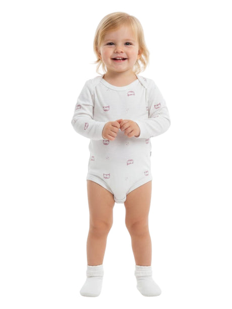 Image for Kids Girl's Printed Bodysuit,White