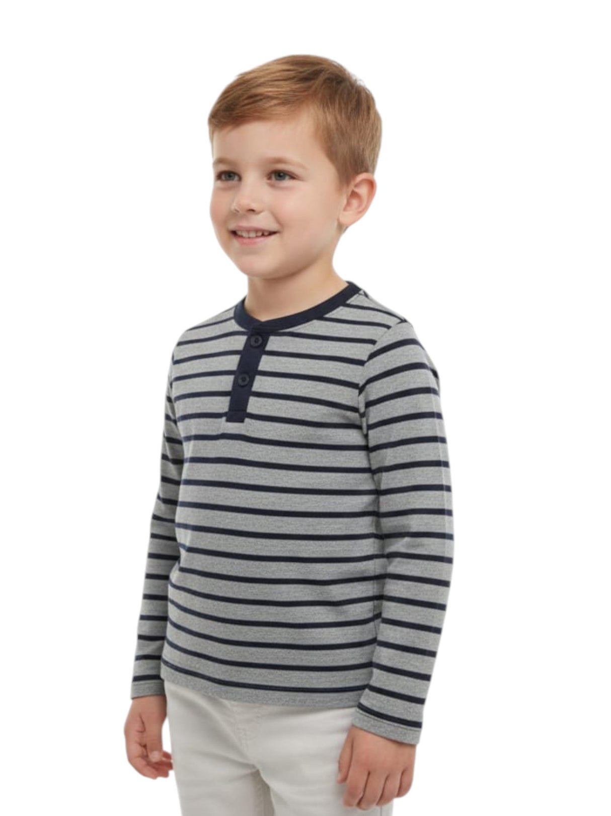 Image for Kid's Boy's Striped Top,Navy/Grey