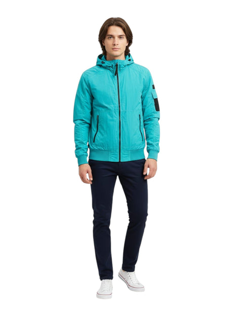 Image for Men's Plain Lined Jacket,Aqua