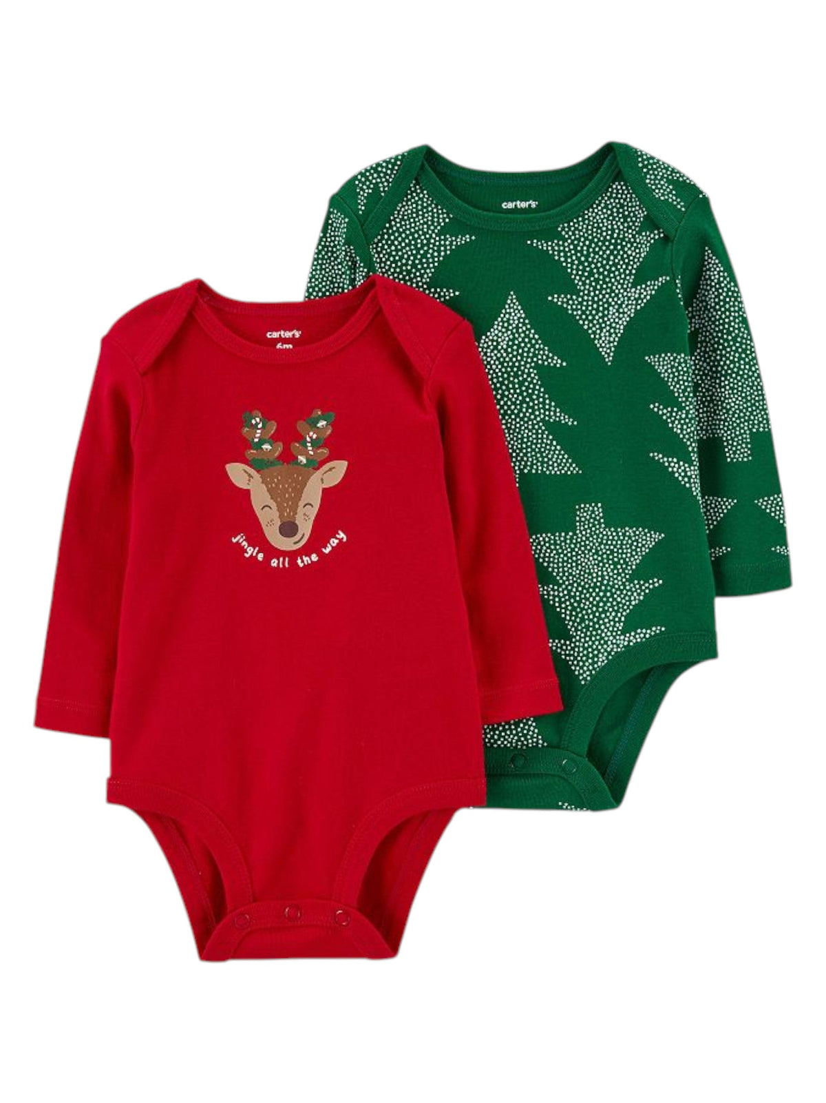 Image for Kids Boy's Printed Bodysuit Set,Green/Red