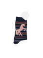 Image for Kids Girl's Striped Socks,Navy