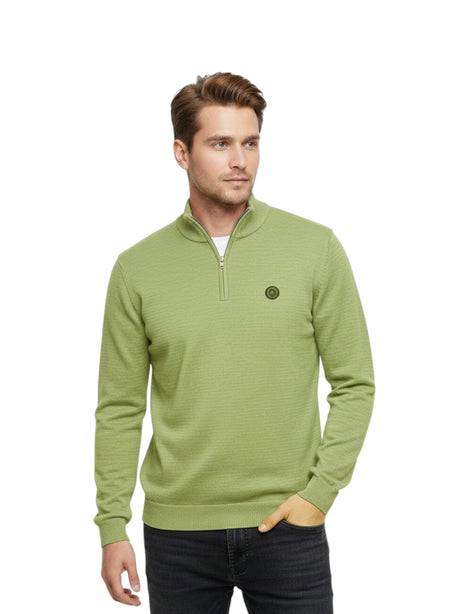 Image for Men's Plain Solid Sweaters,Light Yellow