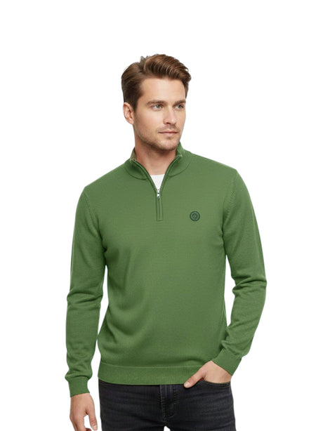 Image for Men's Plain Solid Sweaters,Geen