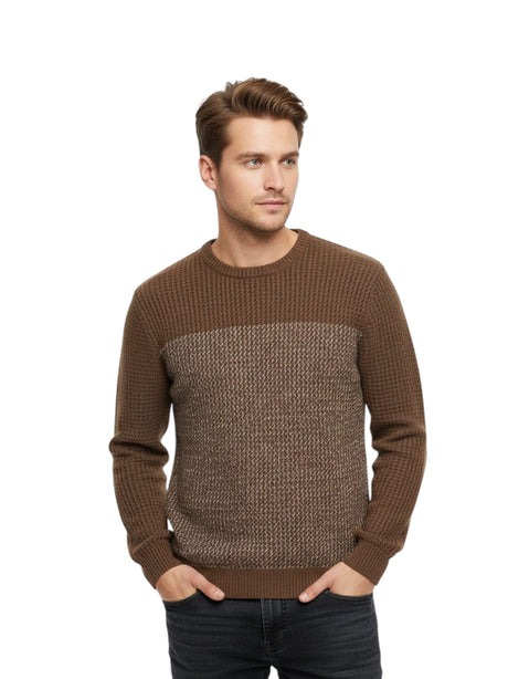 Image for Men's Knitted Sweaters,Brown