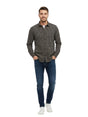 Image for Men's Printed Dress Shirt,Navy