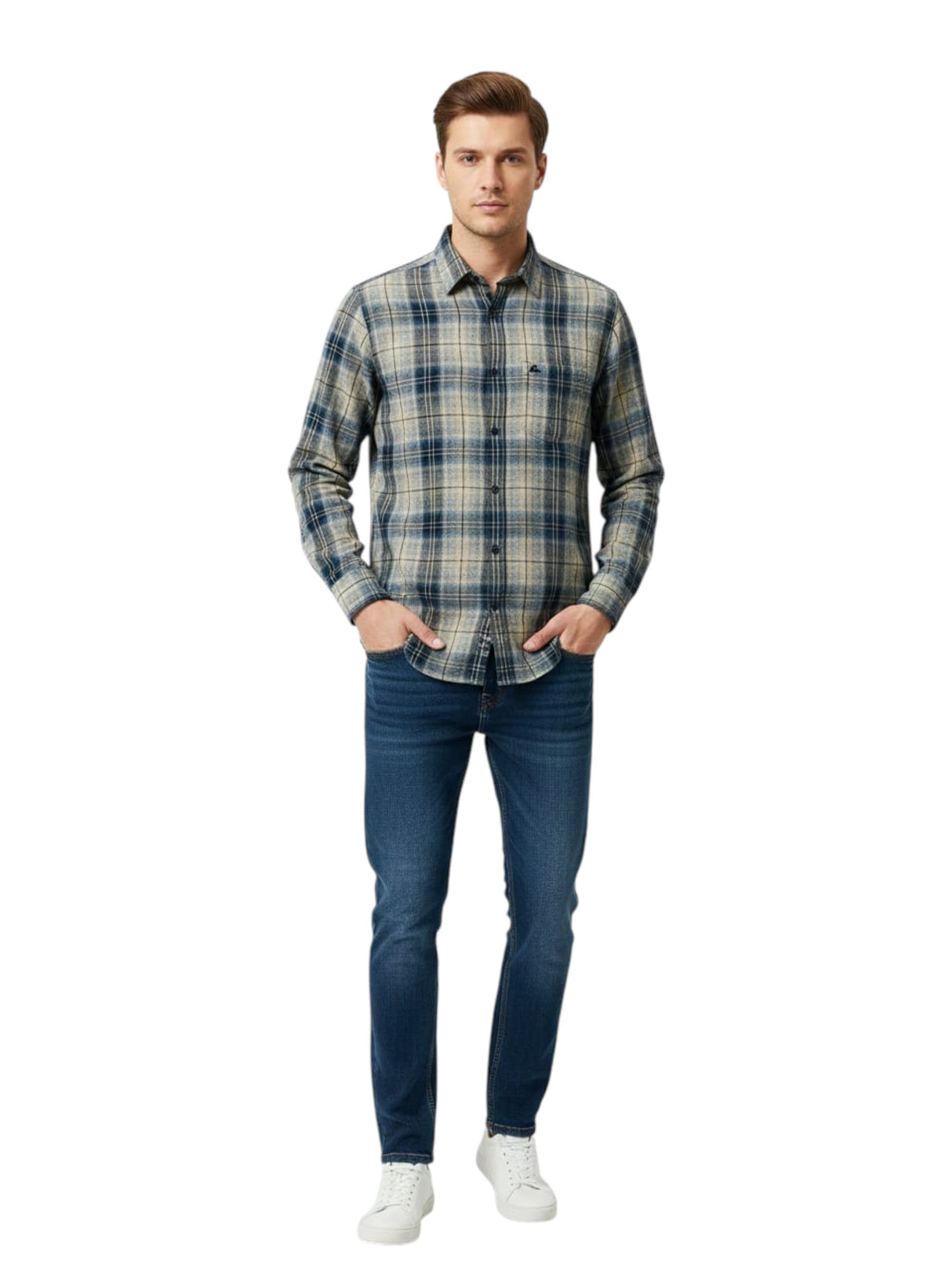 Image for Men's Plaid Dress Shirt,Multi
