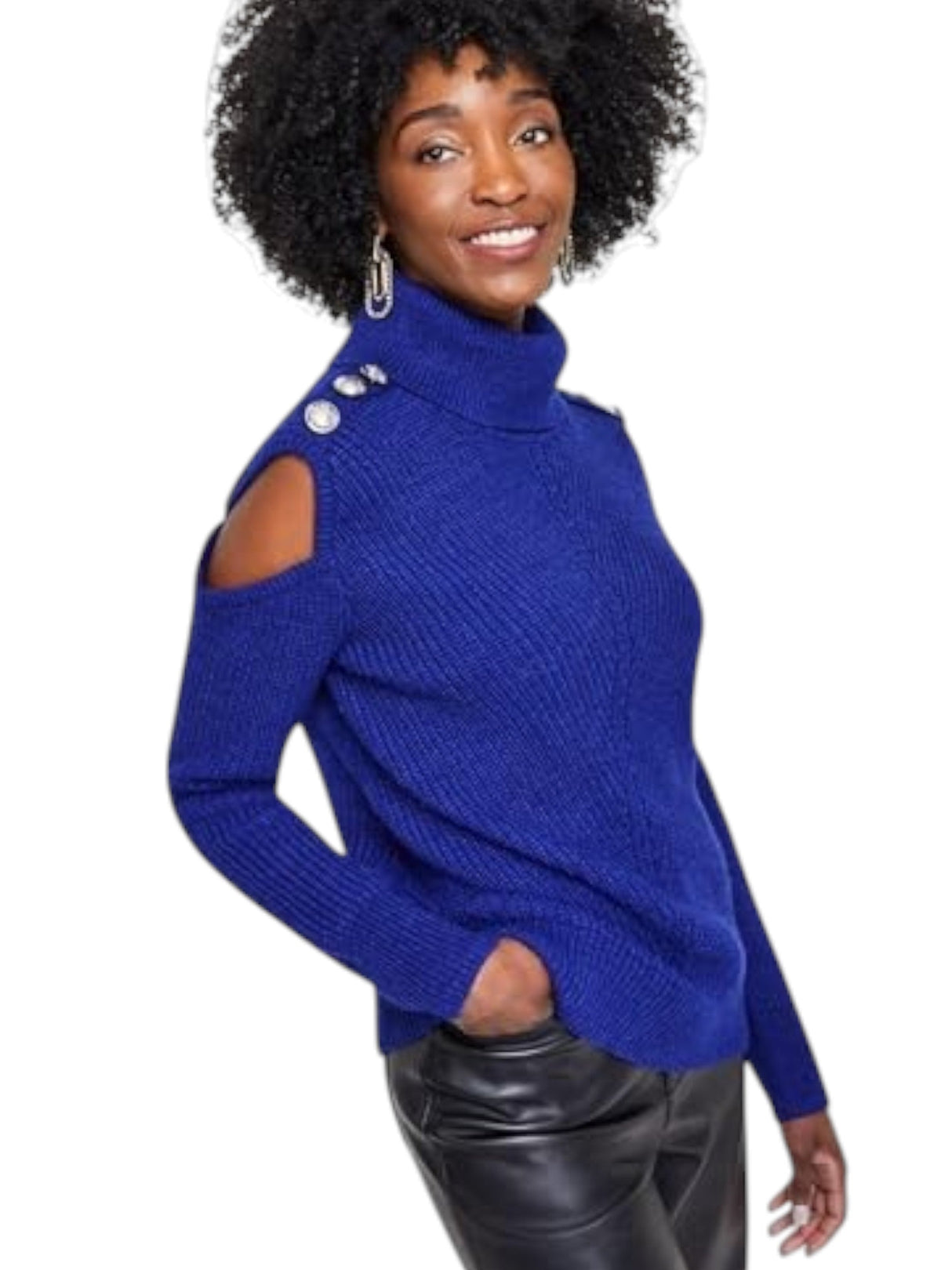 Image for Women's Knitted Sweaters,Dark Blue