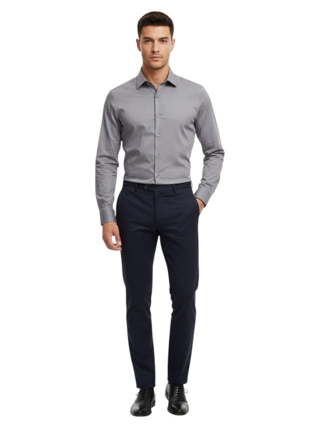 Image for Men's Plain Dress Shirt,Grey
