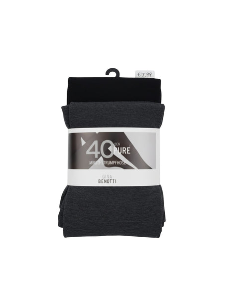 Image for Women's Plain Solid Tights Set 2pieces,Black/Grey