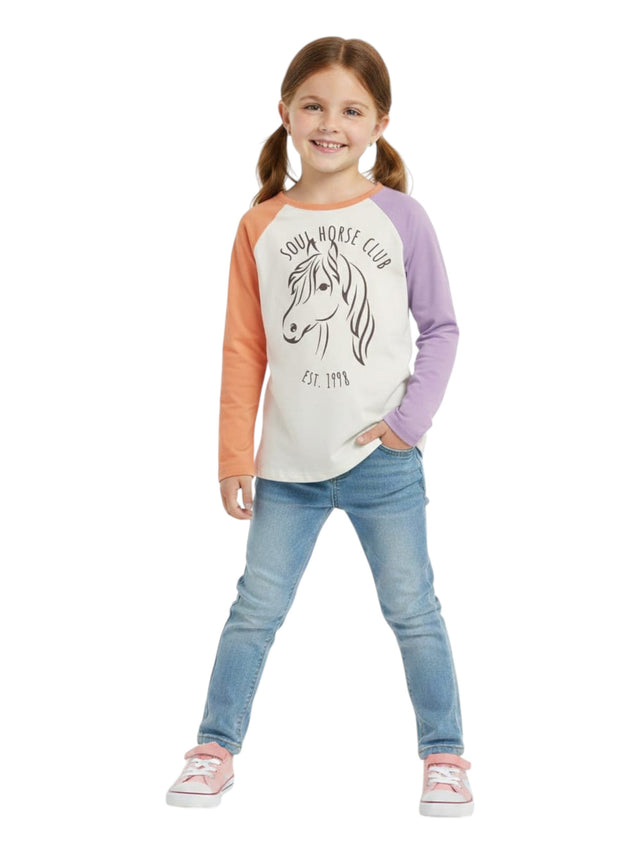 Image for Kids Girl's Graphic Printed Top,Off White