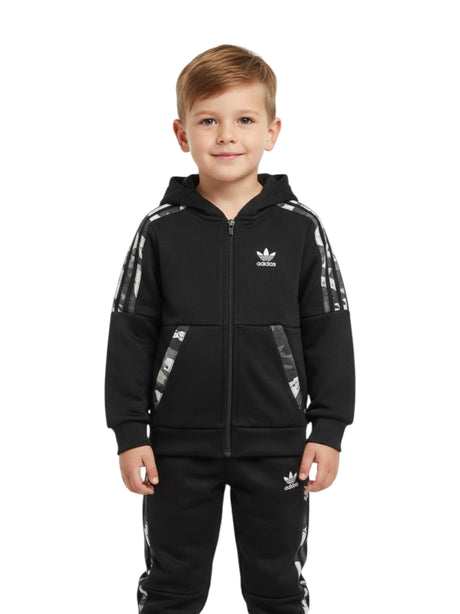 Image for Kids Boy's Striped Pajama Set,Black