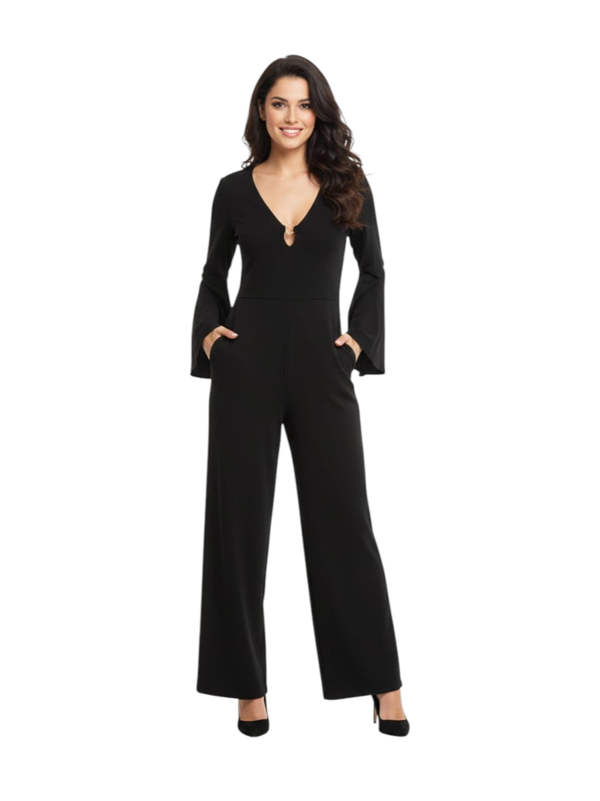 Image for Women's Plain Jumpsuit,Black