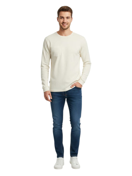 Image for Men's Plain Solid Sweaters,Light Beige