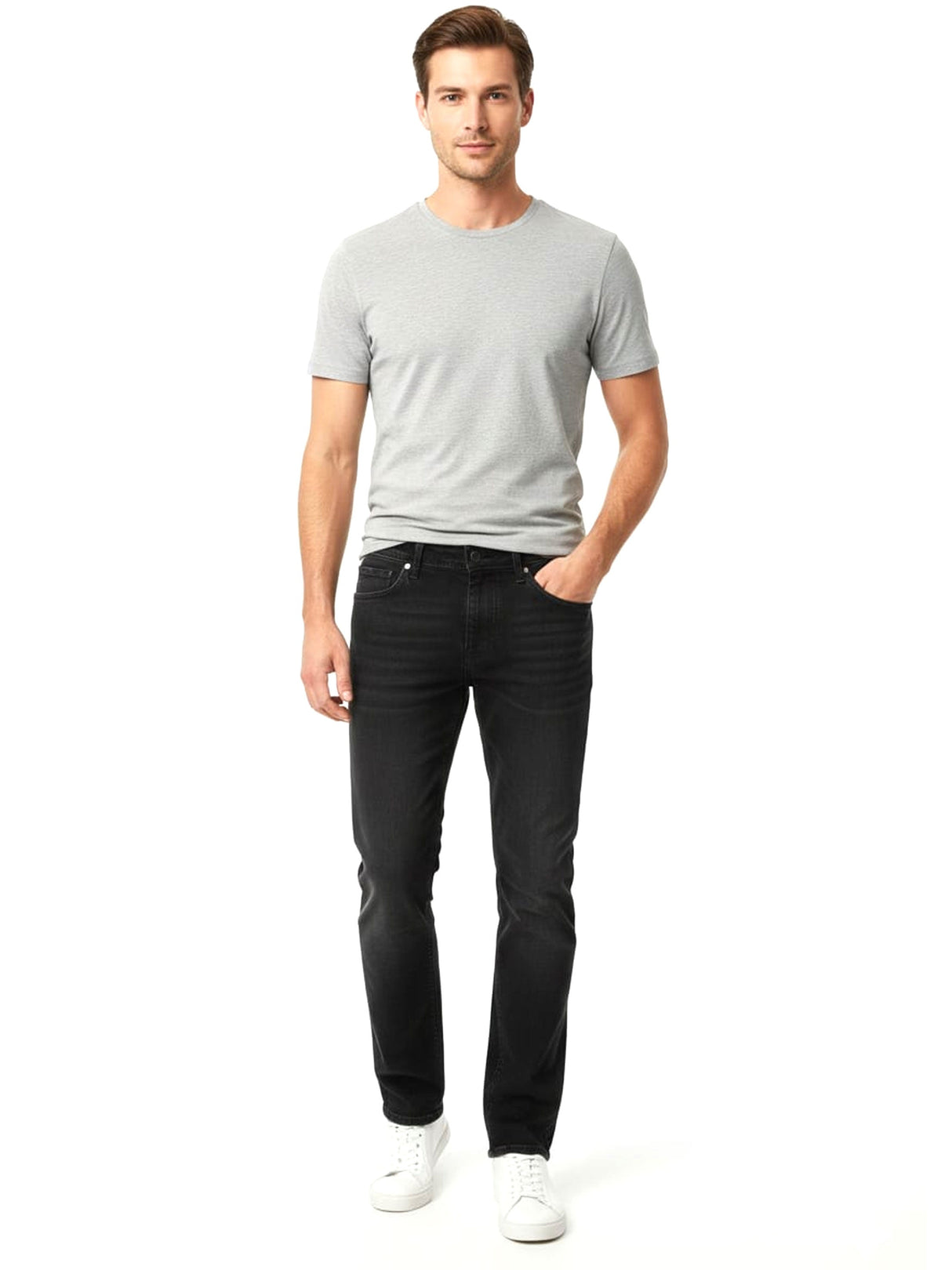 Image for Men's Plain Solid Jeans,Black