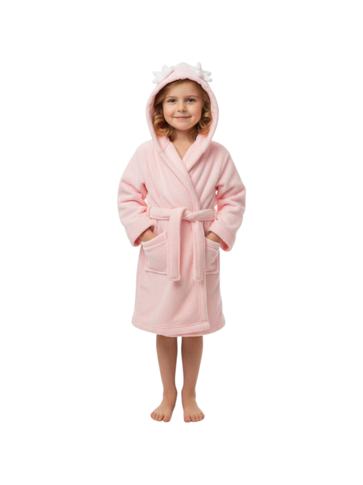 Image for Kids Girl's Plain Solid Robe,Pink