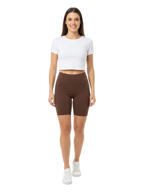 Image for Women's Plain Solid Sport Short,Brown