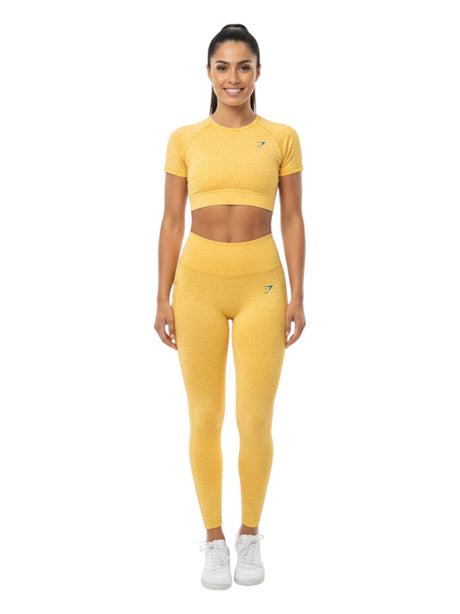 Image for Women's Plain Solid Legging,Yellow