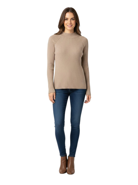 Image for Women's Ribbed Top,Beige