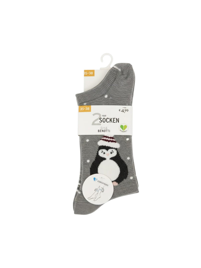 Image for Women's Printed Socks Set 2Pieces,Grey