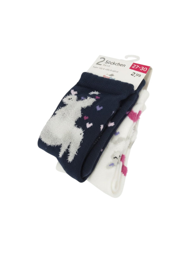Image for Kids Girl's Printed Socks Set 2Pieces,Navy/White