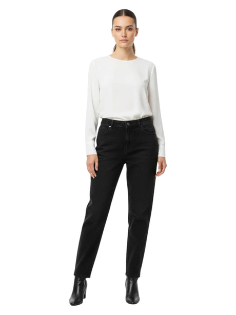 Image for Women's Plain Solid Jeans,Black