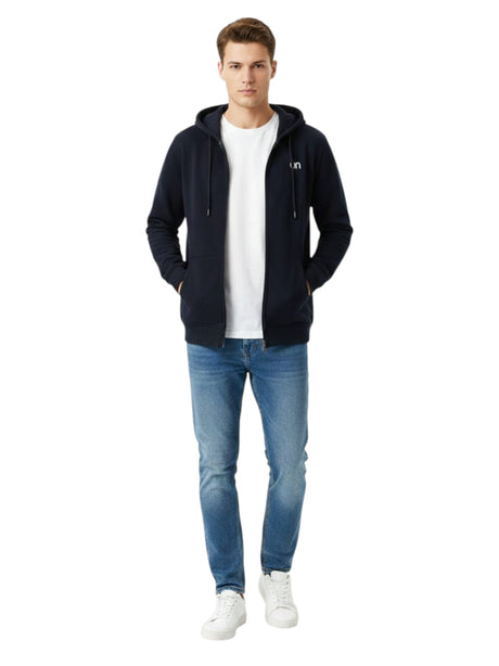 Image for Men's Plain Solid Hoodie,Navy