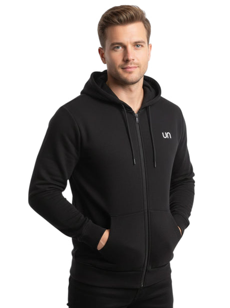 Image for Men's Plain Solid Hoodie,Black