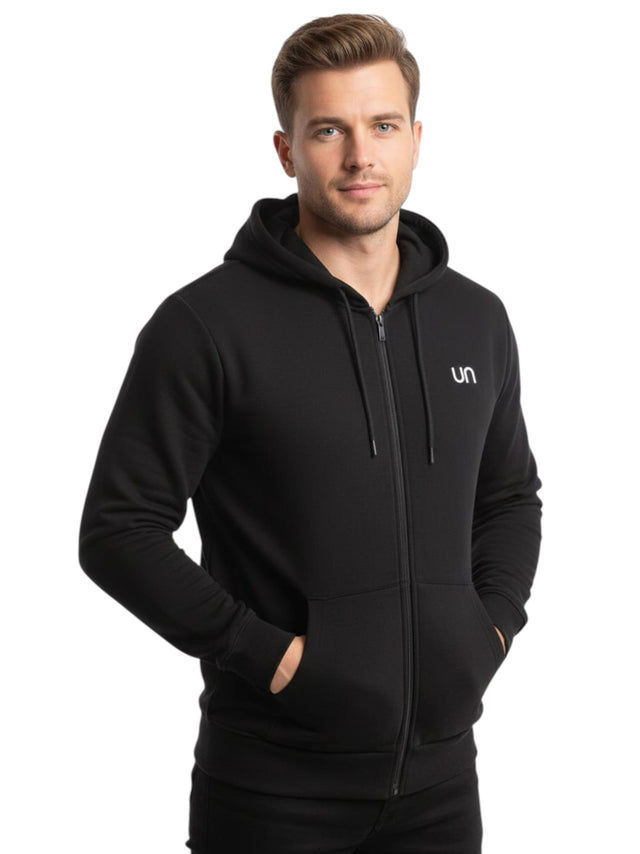 Image for Men's Plain Solid Hoodie,Black