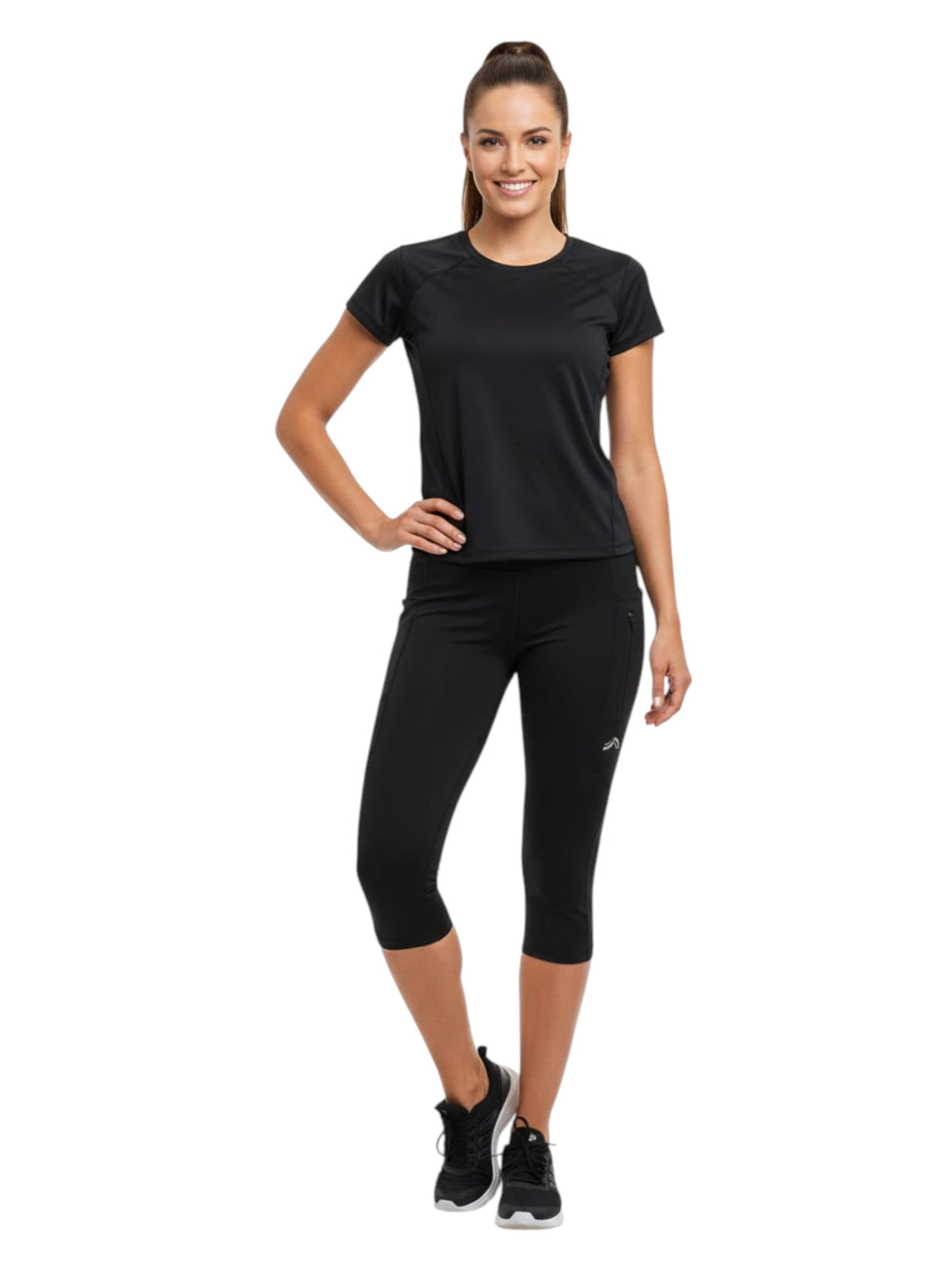 Image for Women's Plain Solid Legging,Black
