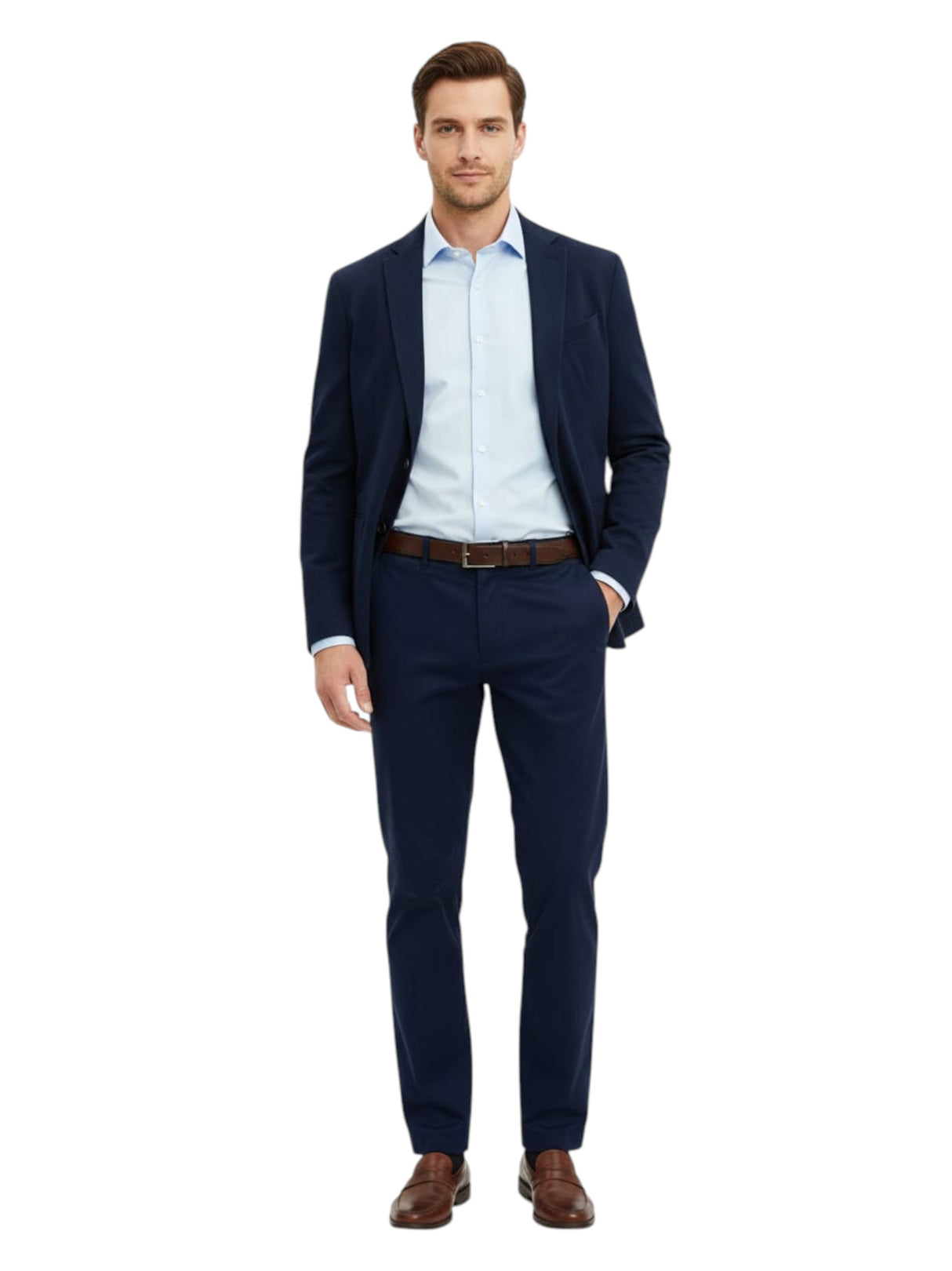 Image for Men's Plain Solid Classic Pant,Navy