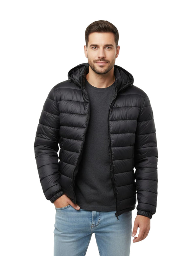 Image for Men's Quilted Jacket,Black