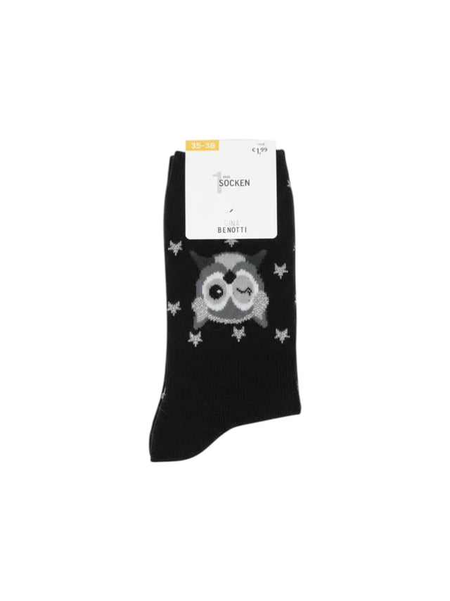 Image for Women�s  Printed Socks ,Black