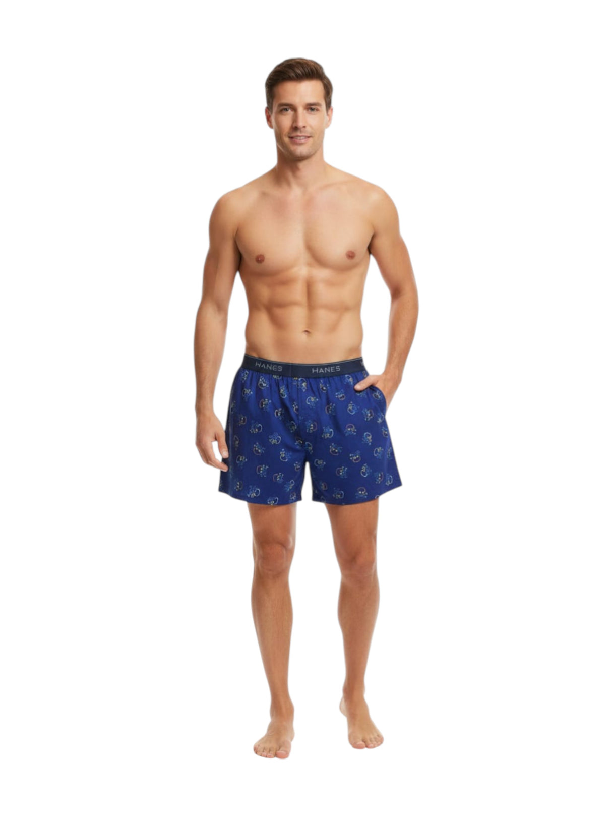Image for Men's Printed Boxer,Navy