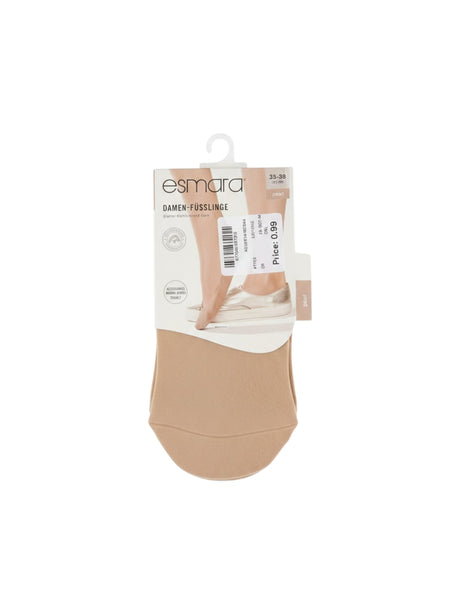 Image for Women's Plain Solid Sheer Socks Set 2Pieces,Beige